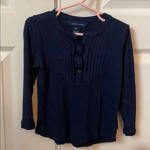 Blue long sleeve RL shirt size 3